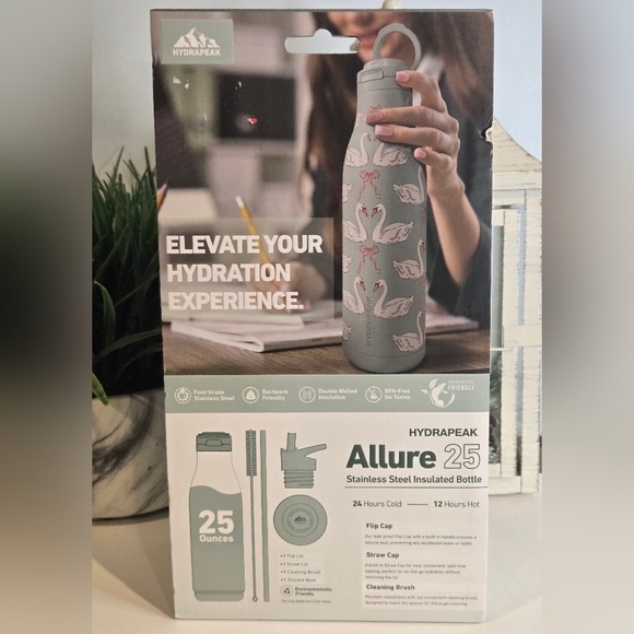 Hydrapeak Allure 25 Insulated Bottle with Swan Design - Picture 3 of 3